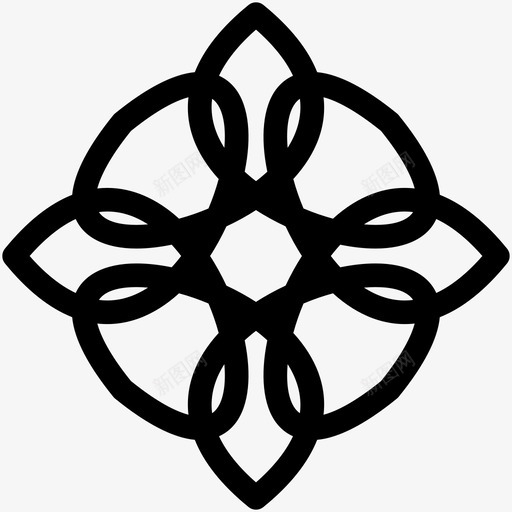 图案装饰花图标svg_新图网 https://ixintu.com 图案 花 花的轮廓 装饰