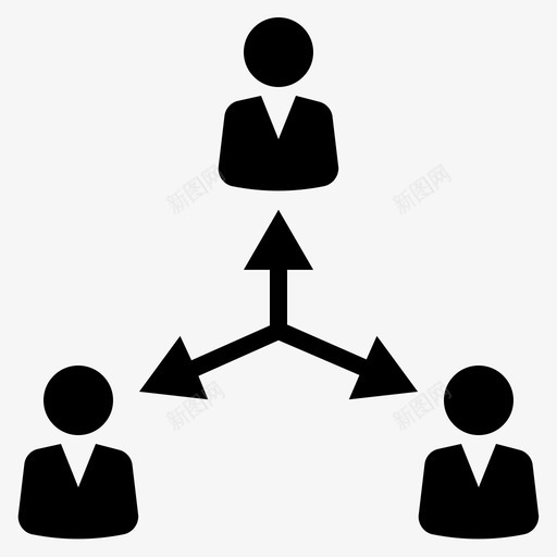 团队合作业务联系业务网络图标svg_新图网 https://ixintu.com 业务网络 业务联系 团队 团队合作