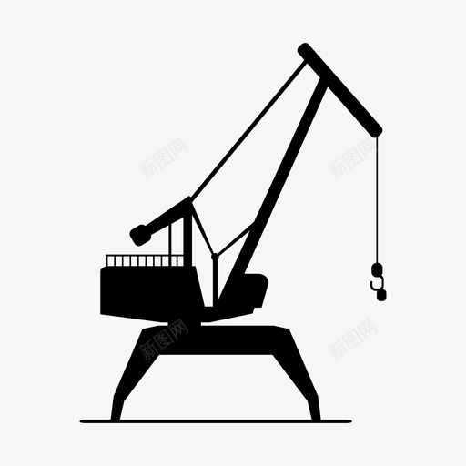塔吊建筑商业图标svg_新图网 https://ixintu.com 商业 塔吊 工业 工地塔吊 建筑