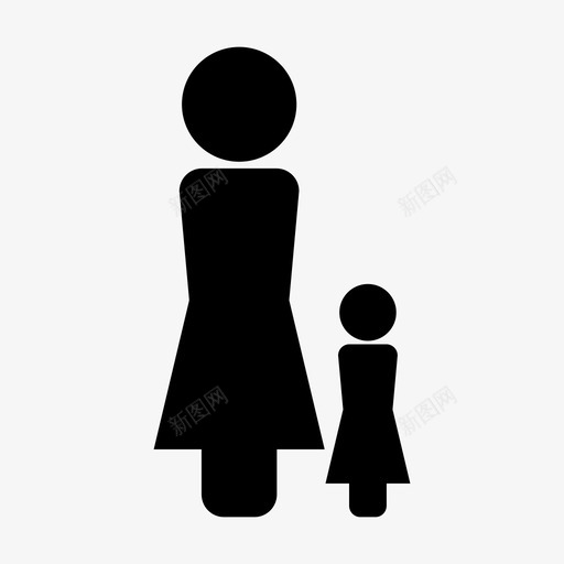 母亲孩子家庭图标svg_新图网 https://ixintu.com 在一起 孩子 家庭 母亲 父母