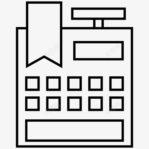 结账收银机购物图标svg_新图网 https://ixintu.com 收银机 结账 购物