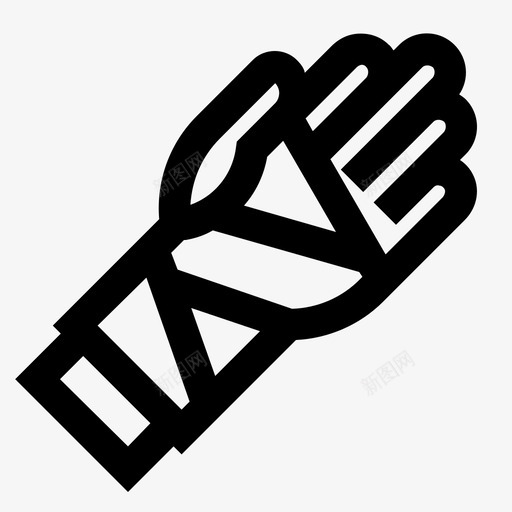 断臂手臂石膏健康图标svg_新图网 https://ixintu.com 健康 医疗 医院 手术 手臂石膏 断臂