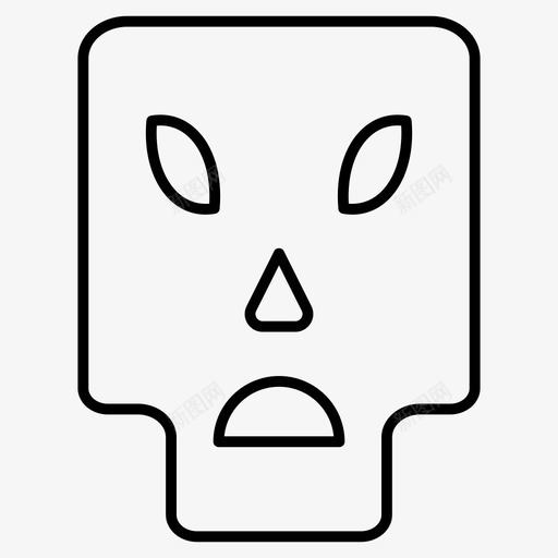 骷髅万圣节恐怖图标svg_新图网 https://ixintu.com 万圣节 万圣节的细线图标 头骨 怪物 恐怖 骷髅