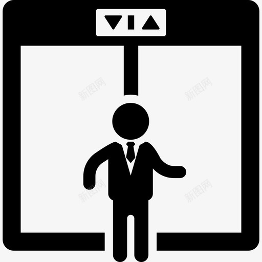 电梯电梯门电梯人图标svg_新图网 https://ixintu.com 房地产符号概念图标 现代电梯 电梯 电梯人 电梯门