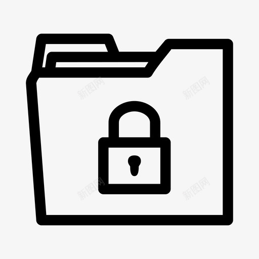 文件夹锁定选项专用图标svg_新图网 https://ixintu.com 专用 安全 文件夹锁定 选项
