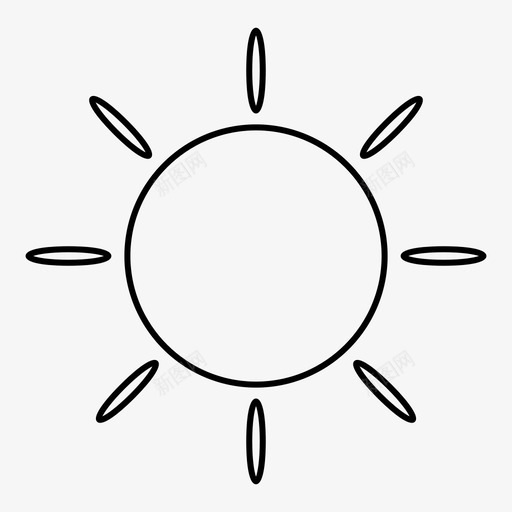 太阳晴天天气图标svg_新图网 https://ixintu.com 天气 太阳 晴天