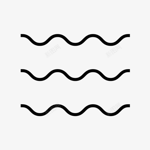浪水图标svg_新图网 https://ixintu.com 水 浪