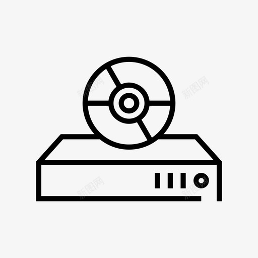 光驱硬盘音乐播放器图标svg_新图网 https://ixintu.com 光驱 硬盘 设备 音乐播放器