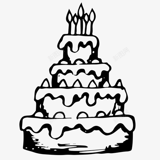 生日蛋糕糖果甜点图标svg_新图网 https://ixintu.com 甜点 生日蛋糕 糖果
