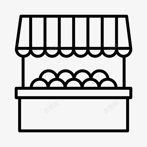 小贩农贸市场水果和蔬菜图标svg_新图网 https://ixintu.com 农产品市场 农贸市场 小贩 水果和蔬菜 购物