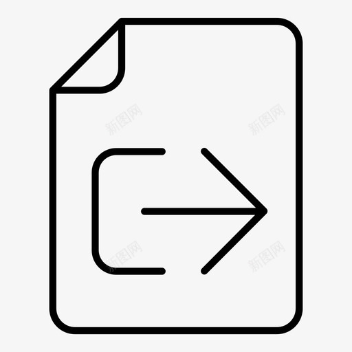 注销断开连接文档图标svg_新图网 https://ixintu.com 文档 断开连接 注销 简单文档 退出