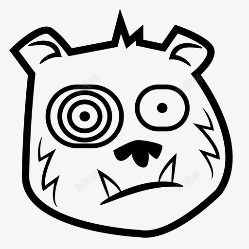 疯狂的熊动物卡通图标svg_新图网 https://ixintu.com 动物 卡通 狂犬病 疯狂的熊 茫然