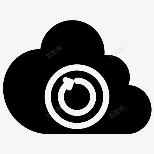 云加载云更新云上传图标svg_新图网 https://ixintu.com 云上传 云加载 云更新