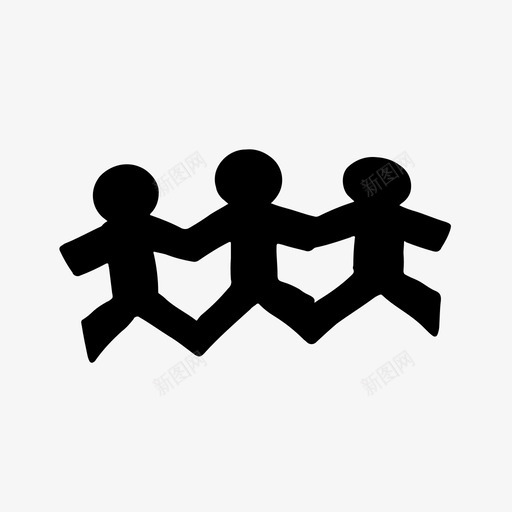 纸娃娃手绘素描人图标svg_新图网 https://ixintu.com 人 在一起 手绘素描 玩 玩具 纸娃娃 陈述性