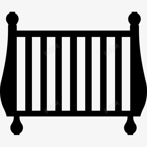 婴儿床摇篮内部和装饰字形图标svg_新图网 https://ixintu.com 内部和装饰字形图标 婴儿床 摇篮
