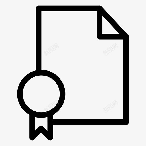 证书批准文件图标svg_新图网 https://ixintu.com 批准 文件 法律 法律和司法线图标 证书 页面