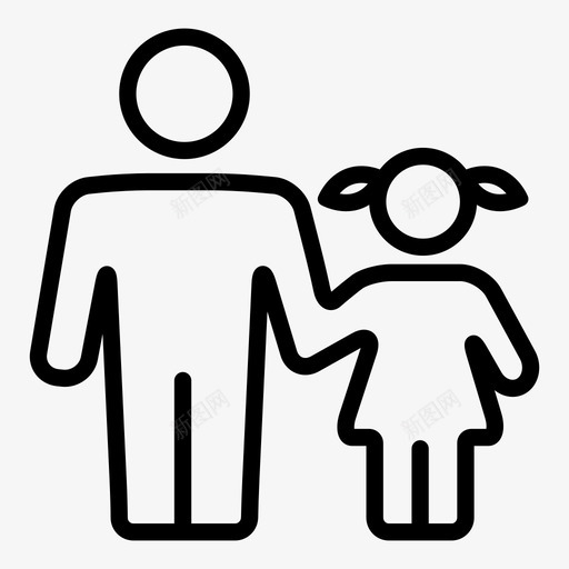 家庭成人儿童图标svg_新图网 https://ixintu.com 儿童 家庭 市场营销 成人 父亲 父母