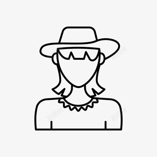 戴帽子的女人化身短发图标svg_新图网 https://ixintu.com 化身 化身女人 戴帽子的女人 用户 短发