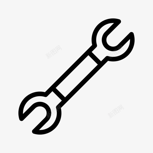 扳手制造施工图标svg_新图网 https://ixintu.com 制造 工具 扳手 施工