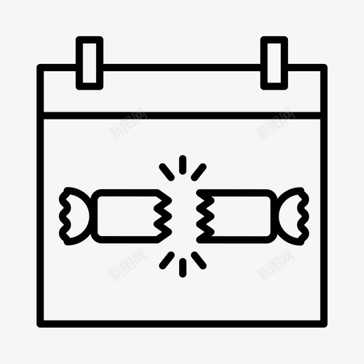 圣诞节日历日期图标svg_新图网 https://ixintu.com 圣诞节 圣诞装饰 日历 日期