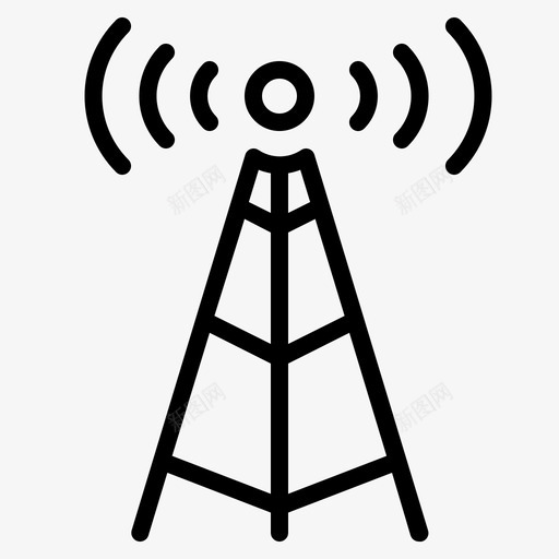 移动网络通信连接图标svg_新图网 https://ixintu.com 互联网 数据网络收集 移动网络 连接 通信