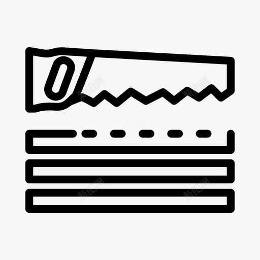 锯子和木材建筑工具图标svg_新图网 https://ixintu.com 工具 建筑 锯子和木材