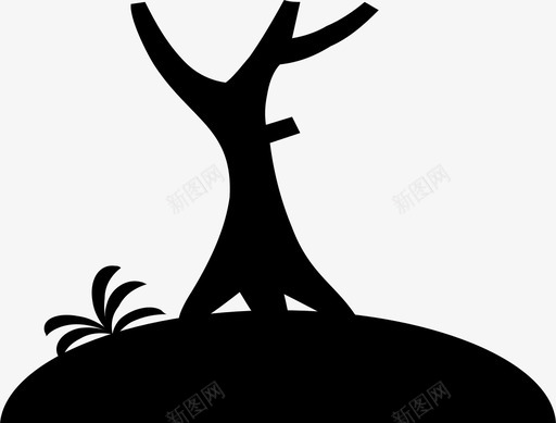 树光秃秃的树图标svg_新图网 https://ixintu.com 光秃秃的树 树