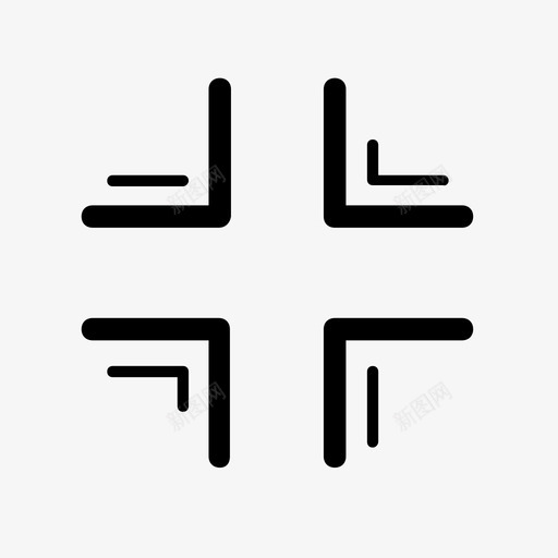 退出全屏最小化基本图标svg_新图网 https://ixintu.com 基本图标 最小化 退出全屏