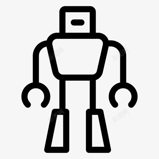 自动汽车机器图标svg_新图网 https://ixintu.com 机器 机器人 机器人线图标 汽车 科学 自动