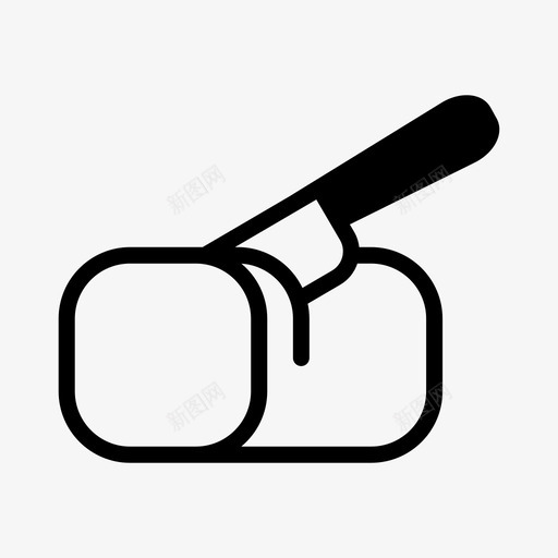 黄油奶酪切块图标svg_新图网 https://ixintu.com 切块 奶酪 小刀 早餐实心图标套装 配料 黄油