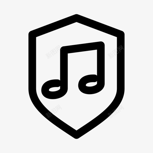 安全音乐安全图标svg_新图网 https://ixintu.com 安全图标 安全音乐