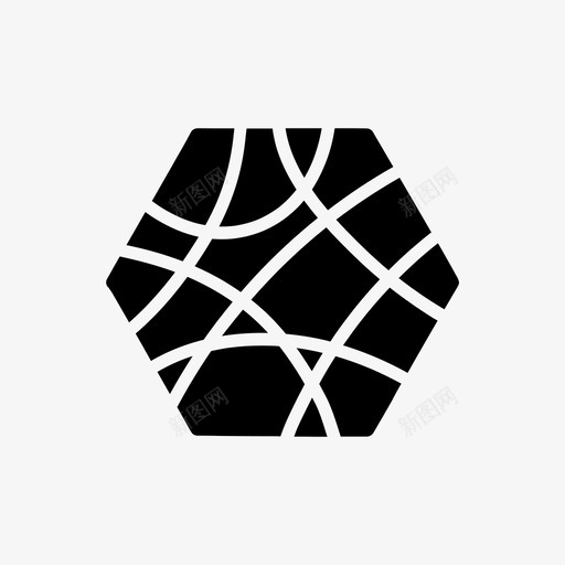 六边形切割图案图标svg_新图网 https://ixintu.com 六边形 切割 图案 马赛克
