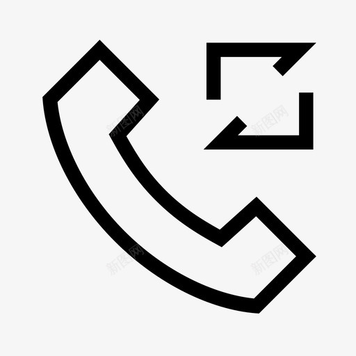 重拨呼叫手机图标svg_新图网 https://ixintu.com 呼叫 手机 智能手机 电话 重拨
