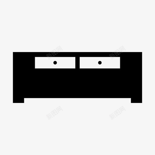 桌子抽屉家具图标svg_新图网 https://ixintu.com 室内 家具 抽屉 桌子