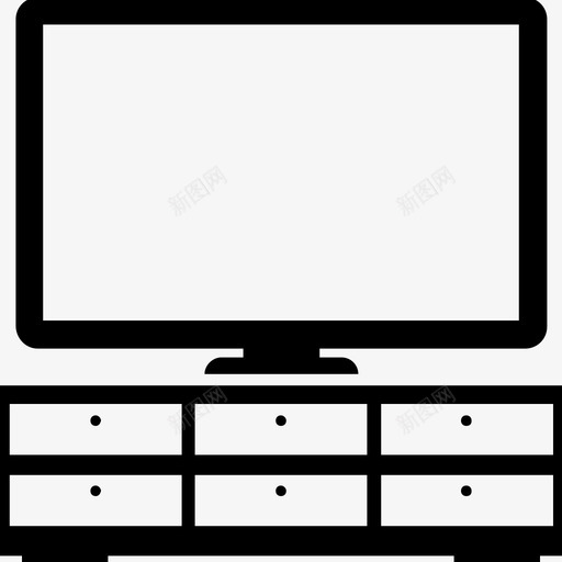 现代电视柜室内装饰雕纹图标svg_新图网 https://ixintu.com 室内装饰雕纹图标 现代电视柜