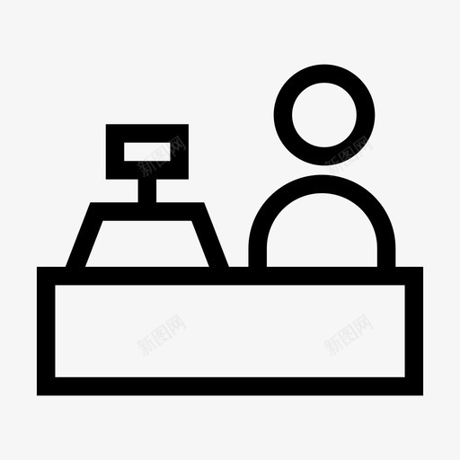 收银员收银机巧克力店图标svg_新图网 https://ixintu.com 巧克力店 收银员 收银机