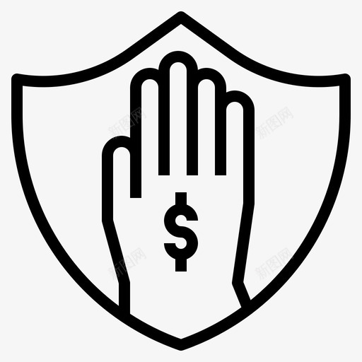 止损金融管理图标svg_新图网 https://ixintu.com 保护 止损 管理 金融 金融投资