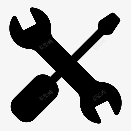 设置修复维护图标svg_新图网 https://ixintu.com 修复 工具 扳手 维护 设置 首选项