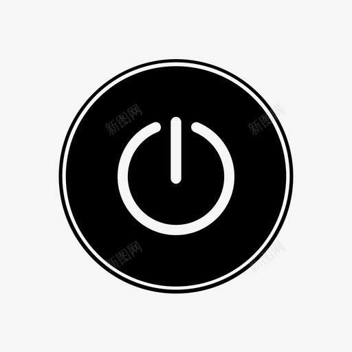 电源开关关机图标svg_新图网 https://ixintu.com 关机 关机ico 电源开关