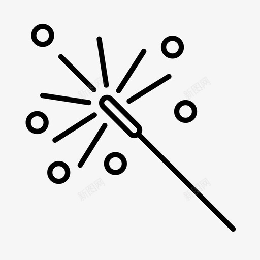 魔杖魔法童话图标svg_新图网 https://ixintu.com 咒语 幻想 火花 童话 魔杖 魔法