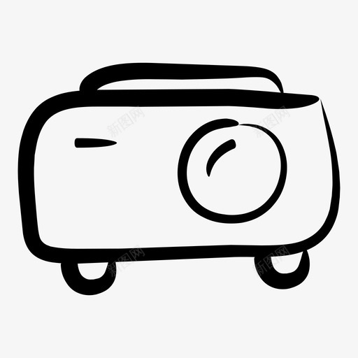 投影仪手绘演示图标svg_新图网 https://ixintu.com 手绘 投影仪 教育墨水 演示