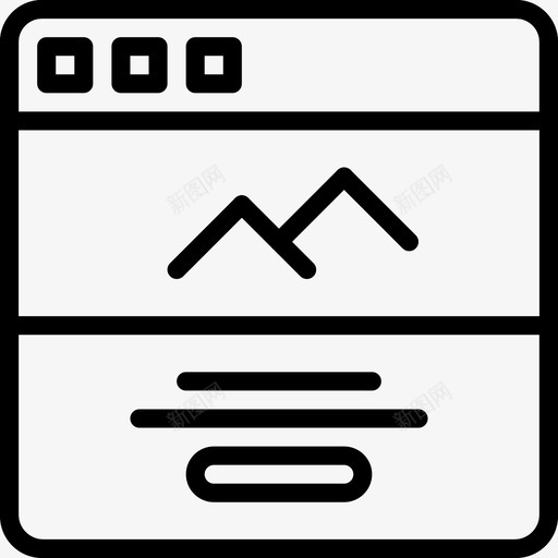 内容浏览器交互图标svg_新图网 https://ixintu.com Pretycons用户界面概述 互联网 交互 图片内容 浏览器 用户 界面