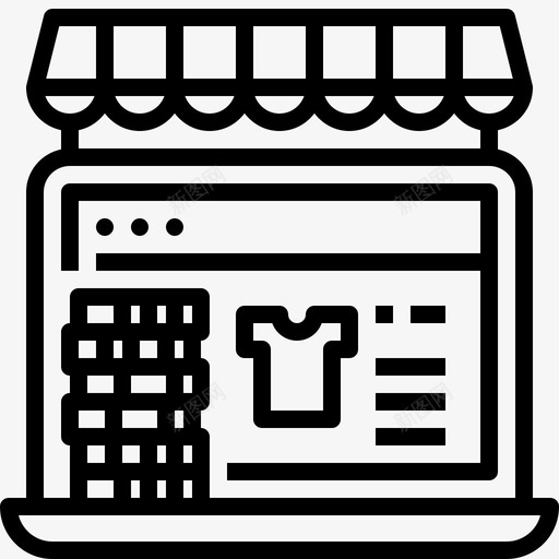 店主在线销售图标svg_新图网 https://ixintu.com 商店 在线 店主 电子商务 网络 销售