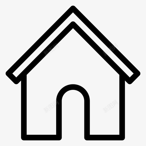 房产房屋房产实线图标svg_新图网 https://ixintu.com 房产 房产实线图标 房屋