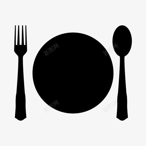 菜晚餐食物图标svg_新图网 https://ixintu.com 勺子 叉子 晚餐 菜 食物 餐厅