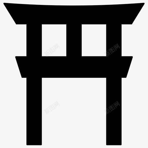 托里建筑道场图标svg_新图网 https://ixintu.com 建筑 托里 日语 武术 道场