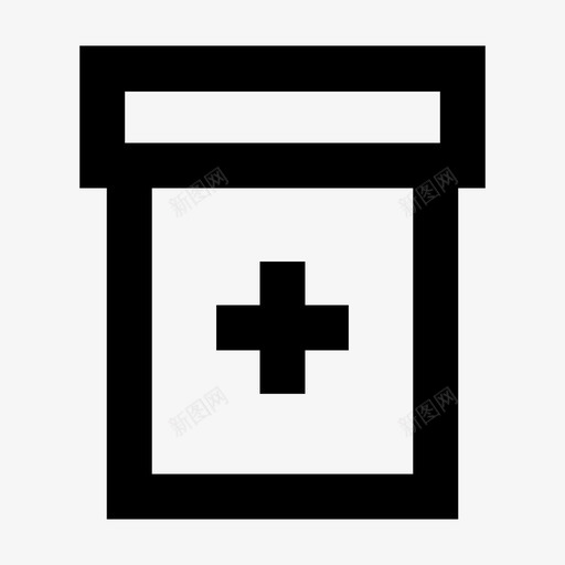 药瓶药盒药图标svg_新图网 https://ixintu.com 药 药瓶 药盒