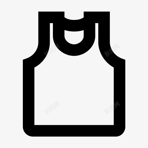 背心衣服t恤图标svg_新图网 https://ixintu.com t恤 内衣 材料图标 背心 衣服