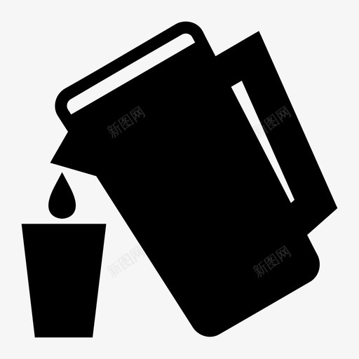 倒水饮用水水壶图标svg_新图网 https://ixintu.com 倒水 水壶 茶壶 饮用水