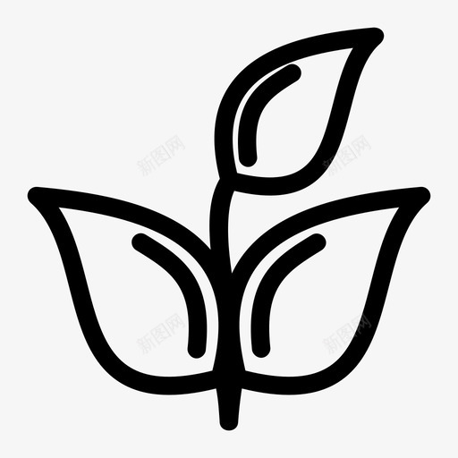 植物叶子天然图标svg_新图网 https://ixintu.com 叶子 天然 植物 花瓶